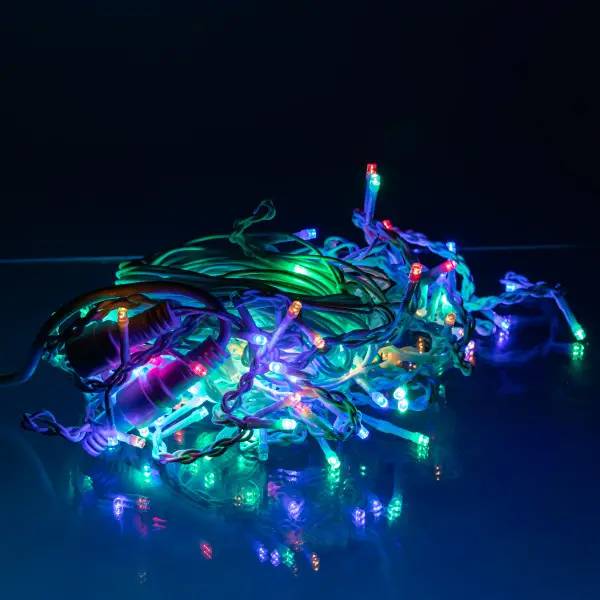 Вулична гірлянда Бахрома 12 м 200 LED білий провід Мультиколор 12MWML - Зображення 3