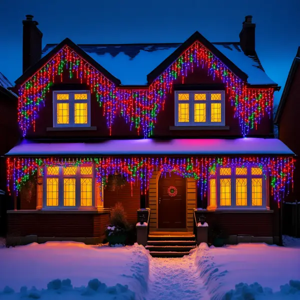 Вулична гірлянда Бахрома 20 м 335 LED білий провід Мультиколір 20MWML - Зображення 2