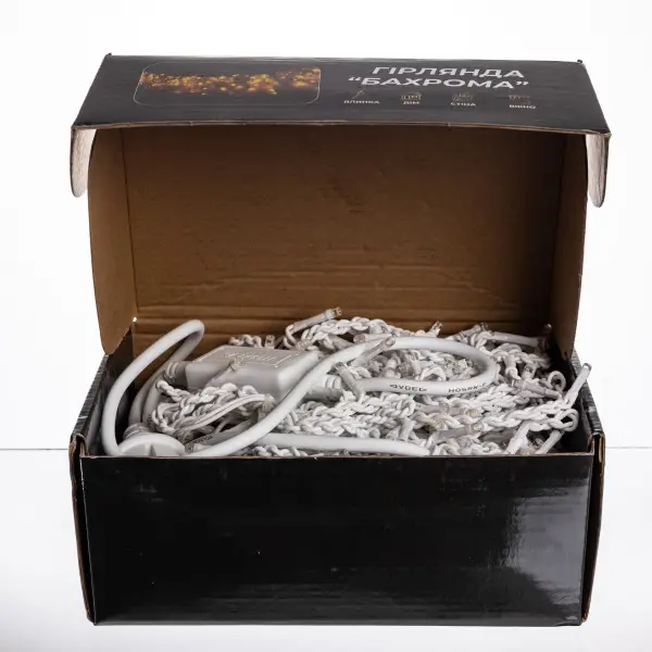 Вулична гірлянда Бахрома 20 м 335 LED білий провід Синій 20MWBL - Зображення 4