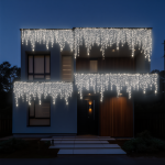 Вулична гірлянда Бахрома 20 м 335 LED гірлянда штора чорний провід Білий 20MBW - Зображення 3