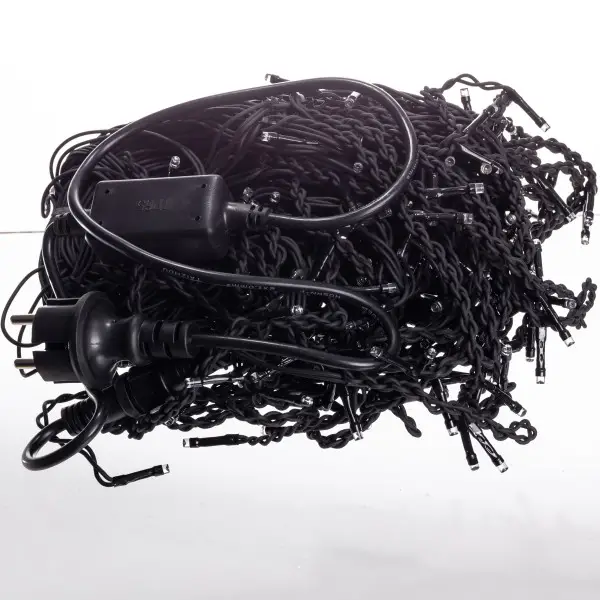 Вулична гірлянда Бахрома 20 м 335 LED гірлянда штора чорний провід Синій 20MBBL - Зображення 4