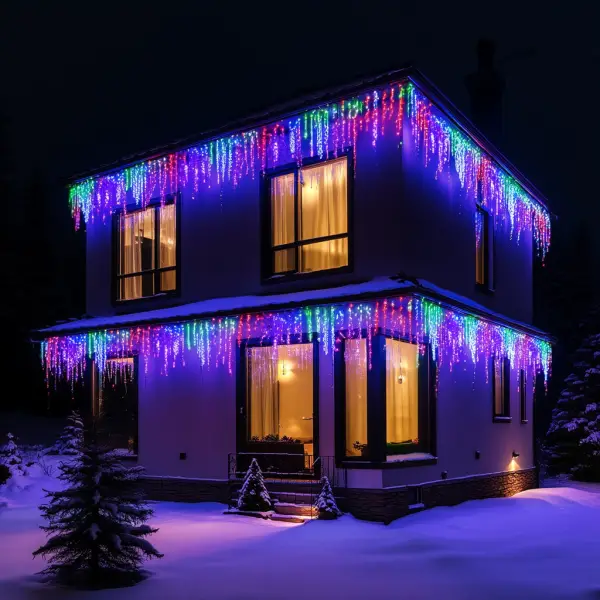 Вулична гірлянда Бахрома 25 м 405 LED чорний провід Мультиколор 25MBML - Зображення 2