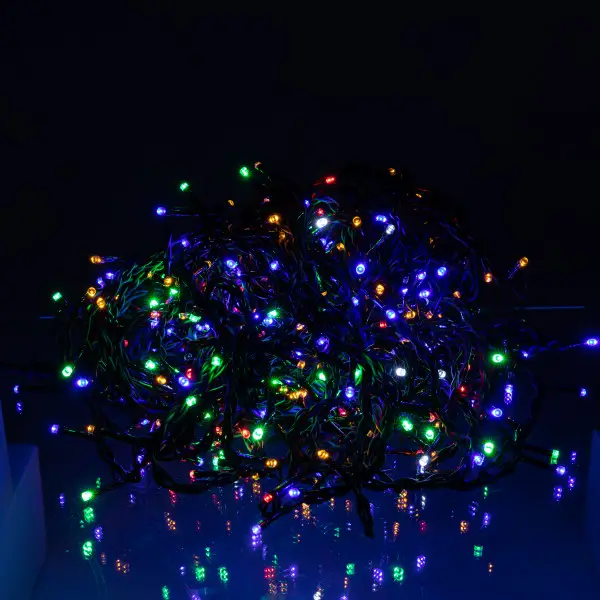 Вулична гірлянда Бахрома 25 м 405 LED чорний провід Мультиколор 25MBML - Зображення 3