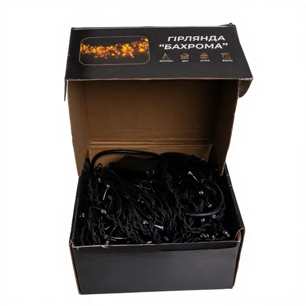 Вулична гірлянда Бахрома 25 м 405 LED чорний провід Мультиколор 25MBML - Зображення 5