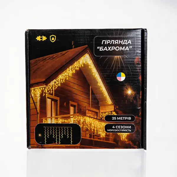 Вулична гірлянда Бахрома 25 м 405 LED чорний провід Мультиколор 25MBML - Зображення 6