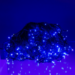 Вулична гірлянда Бахрома 25 м 405 LED чорний провід Синій 25MBBL - Зображення 2