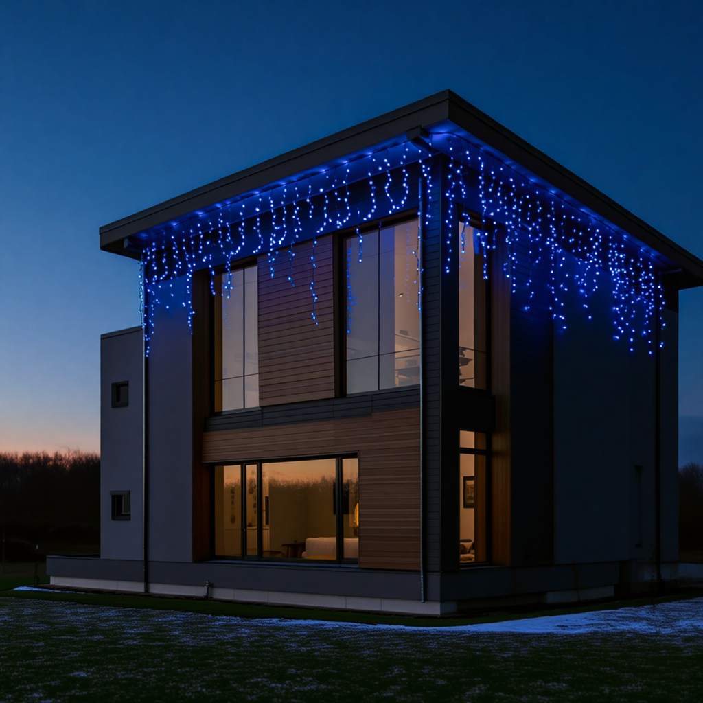 Вулична гірлянда Бахрома 25 м 405 LED чорний провід Синій 25MBBL - Зображення 3