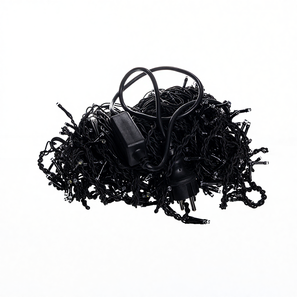 Вулична гірлянда Бахрома 25 м 405 LED чорний провід Синій 25MBBL - Зображення 4