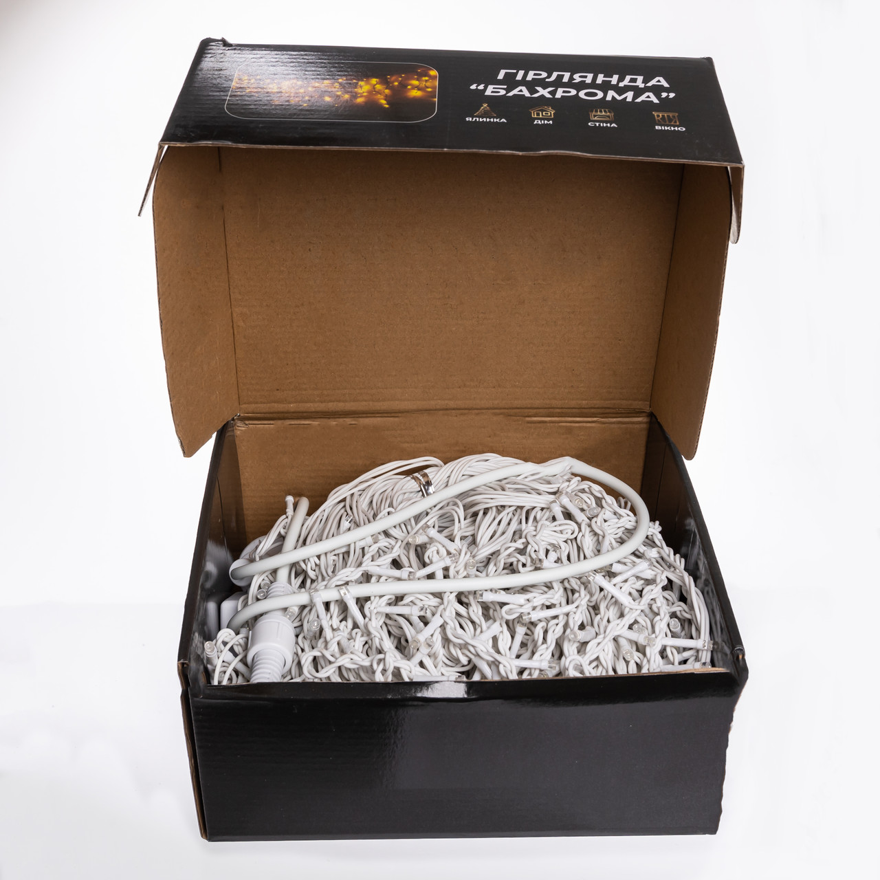 Вулична гірлянда Бахрома 36 м 600 LED білий провід Синій 36MWBL - Зображення 6