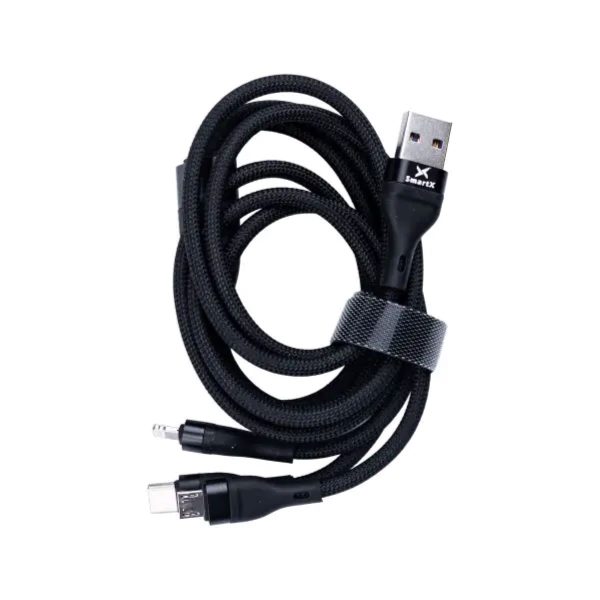 Універсальний кабель для зарядки 3-в-1 microUSB/Type-C/Lightning UR521