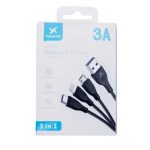 Кабель для заряджання 3-in-1 microUSB/Type-C/Lightning UR521 - Зображення 5