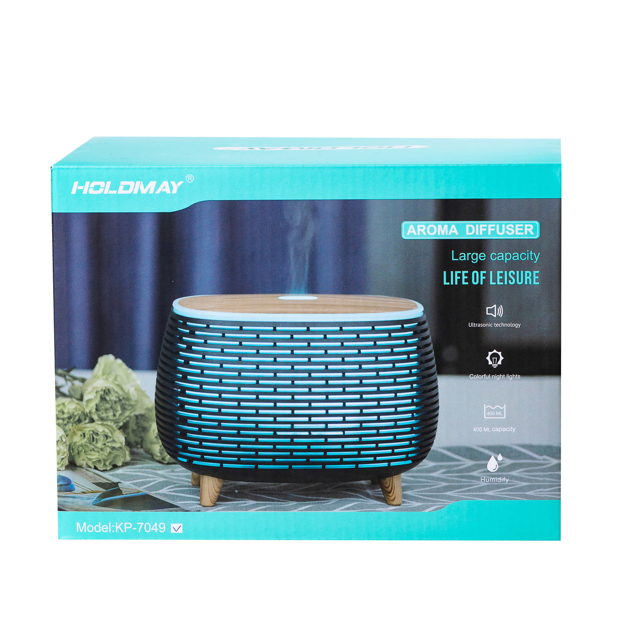 Зволожувач повітря Holdmay Life of Leisure Aroma Diffuser 400ml Чорний HPKP7049B - Зображення 5