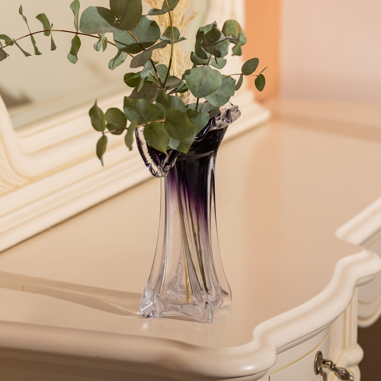 Ваза для квітів 22 см декоративна ваза для букета 200 мл Фіолетова HP-9-8 - Зображення 4