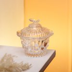 Цукерниця скляна Ø9 см цукерниця з кришкою прозора HP-4-113 - Зображення 4