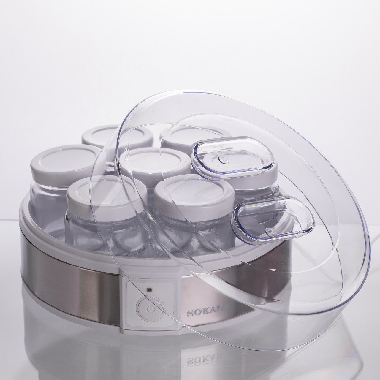 Йогуртниця електрична на 7 баночок по 180 (мл) апарат для приготування йогурту 20 Вт йогуртниця для дому SK-08017 - Зображення 3