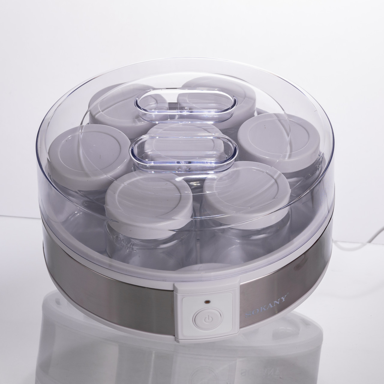 Йогуртниця електрична на 7 баночок по 180 (мл) апарат для приготування йогурту 20 Вт йогуртниця для дому SK-08017 - Зображення 4