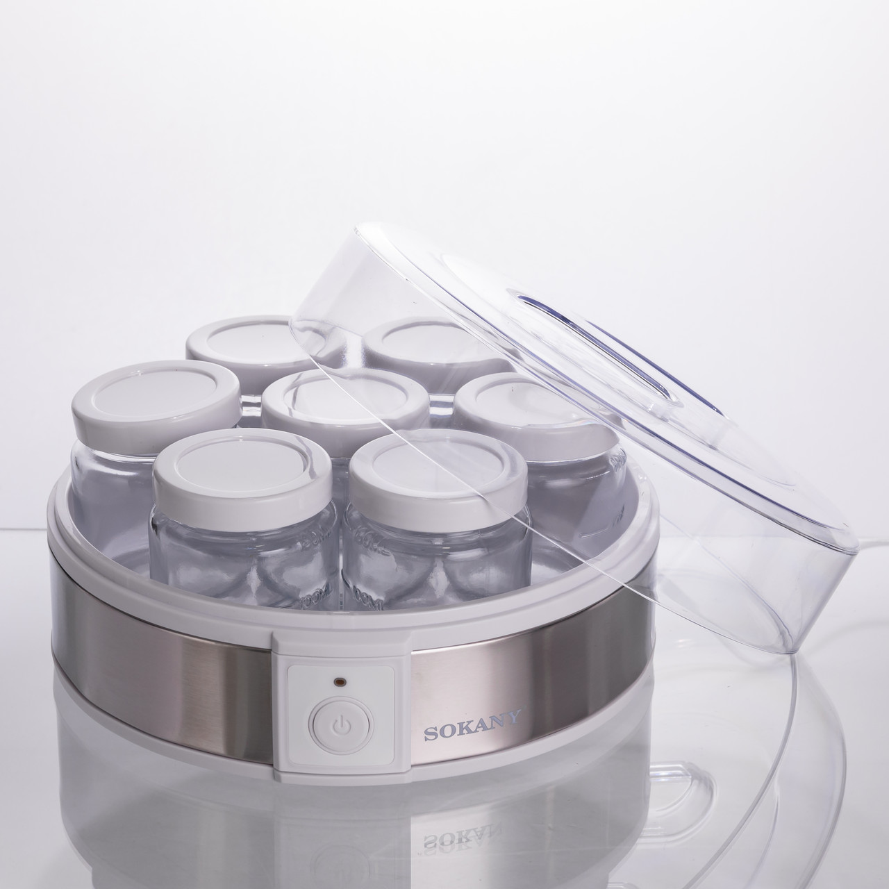 Йогуртниця електрична на 7 баночок по 180 (мл) апарат для приготування йогурту 20 Вт йогуртниця для дому SK-08017 - Зображення 5