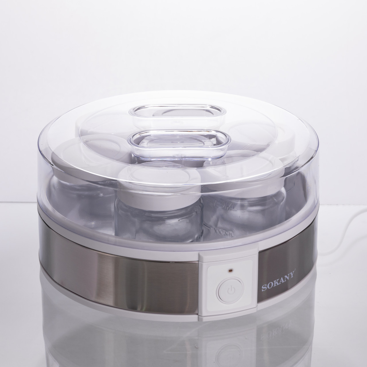 Йогуртниця електрична на 7 баночок по 180 (мл) апарат для приготування йогурту 20 Вт йогуртниця для дому SK-08017 - Зображення 6