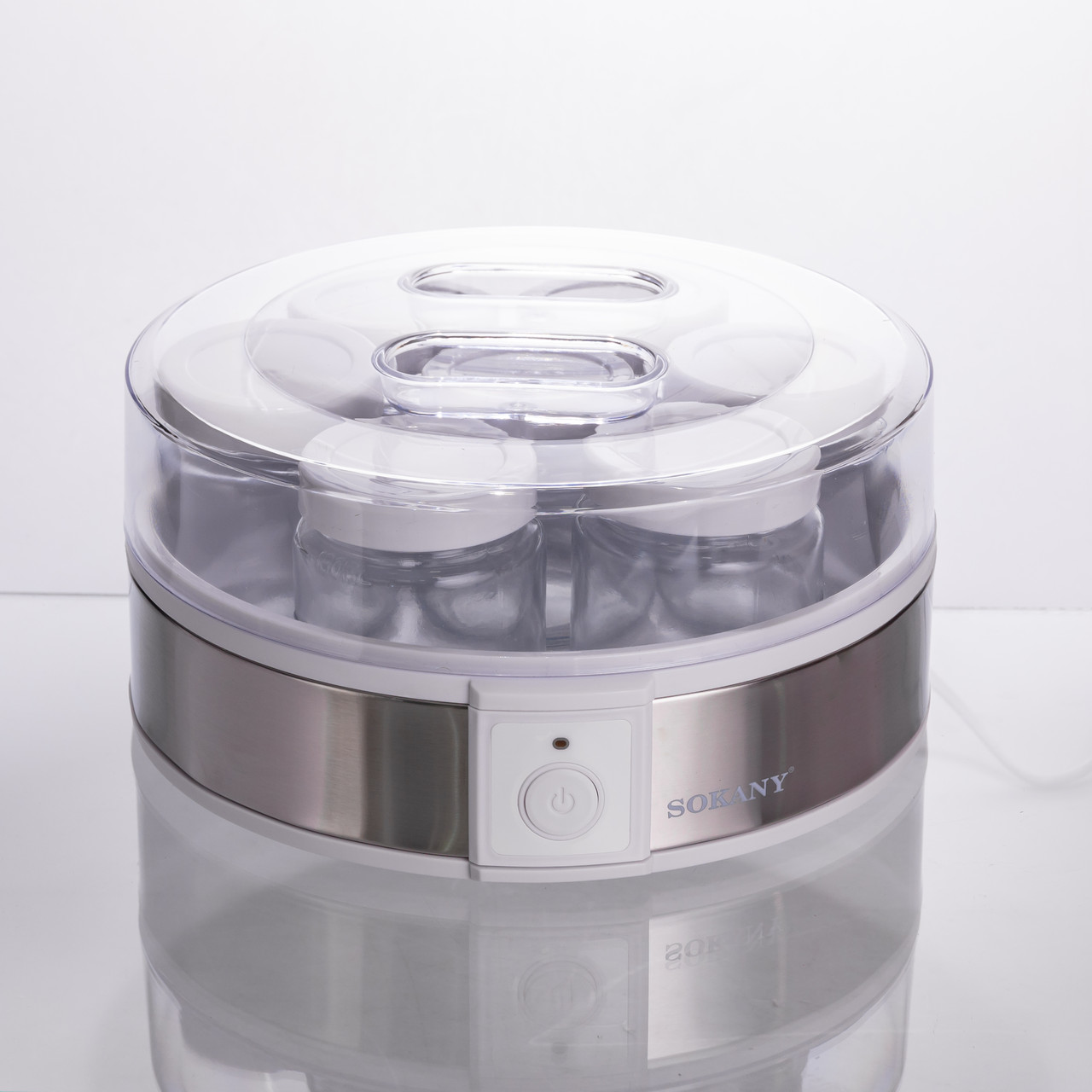 Йогуртниця електрична на 7 баночок по 180 (мл) апарат для приготування йогурту 20 Вт йогуртниця для дому SK-08017 - Зображення 8