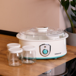 Йогуртниця електрична на 7 баночок по 180 (мл) апарат для приготування йогурту 20 Вт йогуртниця з таймером для дому SK2304 - Зображення 5