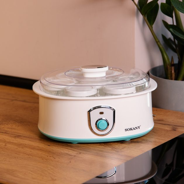 Йогуртниця електрична на 7 баночок по 180 (мл) апарат для приготування йогурту 20 Вт йогуртниця з таймером для дому SK2304 - Зображення 7