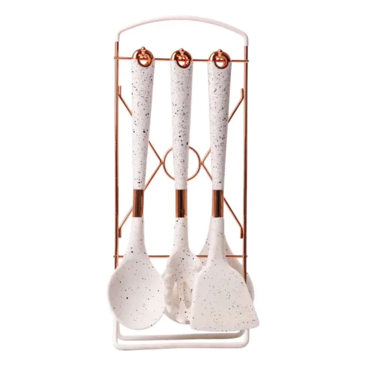 yrur7_1-600x600-2 Набір кухонного приладдя на підставці 6 штук кухонні аксесуари Граніт YRUR7 - Зображення 1