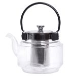 Заварник скляний чайник 1.1 л з ручкою і фільтром прозорий HP-33-4 - Зображення 4