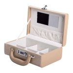 Скринька для прикрас з еко шкіри 2 яруси з кодовим замком органайзер для ювелірних виробів HP-5-24CR - Зображення 2