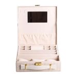 Скринька для прикрас з еко шкіри 2 яруси органайзер для ювелірних виробів HP-5-35BE