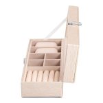 Скринька для прикрас із еко шкіри 31×11×8 см органайзер для ювелірних виробів HP-5-5BE - Зображення 3