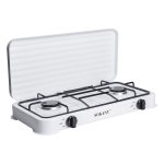 Настільна газова плита на 2 конфорки міні газова плита для балонного газу Біла Sokany SK-6002W - Зображення 3