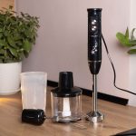 Блендер ручний занурювальний з насадками 4 в 1 600 Вт 2 чаші та вінчик Чорний Sokany SK-02012B - Зображення 2