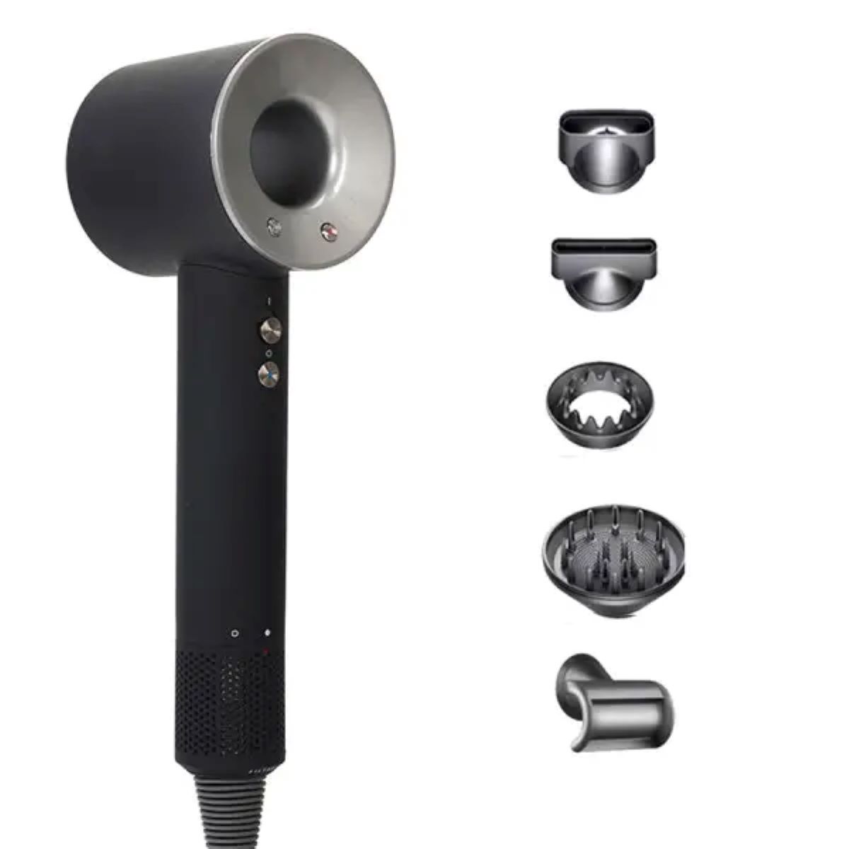 Фен стайлер для волосся 5 в 1 Supersonic Premium 1600 Вт 5 насадок 3 режими швидкості Сірий PH770G - Зображення 1