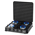 Газова плита настільна Sokany чорна 4 конфорки кемпінгова SK-6004-Black