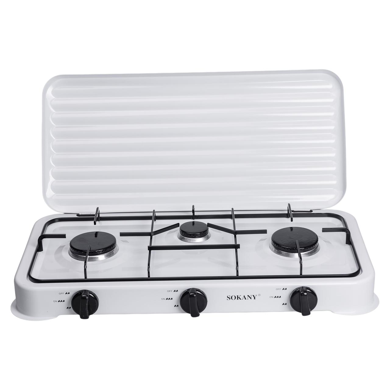 nastolnaya_gazovaya_plita_na_3_konforki_sokany_5_5_kvt_mini_gazovaya_plita_dlya_dachi_belaya_lugi-1 Настільна газова плита на 3 конфорки Sokany 5.5 кВт Біла Lugi SK-6003W - Зображення 1