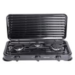 Настільна газова плита на 3 конфорки Sokany 5.5 кВт Чорна Lugi SK-6003B