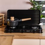 Настільна газова плита на 3 конфорки Sokany 5.5 кВт Чорна Lugi SK-6003B - Зображення 8