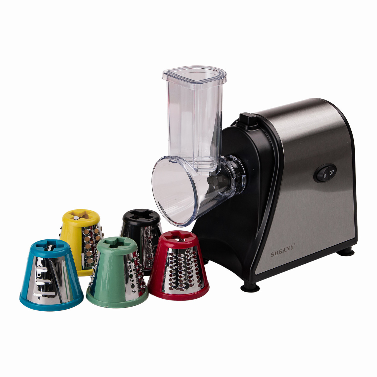 Овочерізка Sokany Lugi електрична 1000 Вт 6 в 1 з 5 насадками багатофункціональна SK-1178 - Зображення 2