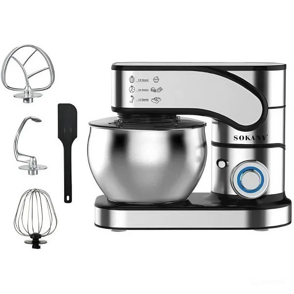 Планетарний міксер Sokany 2000  Вт з чашею 8,5 л 6 режимів SK-05015