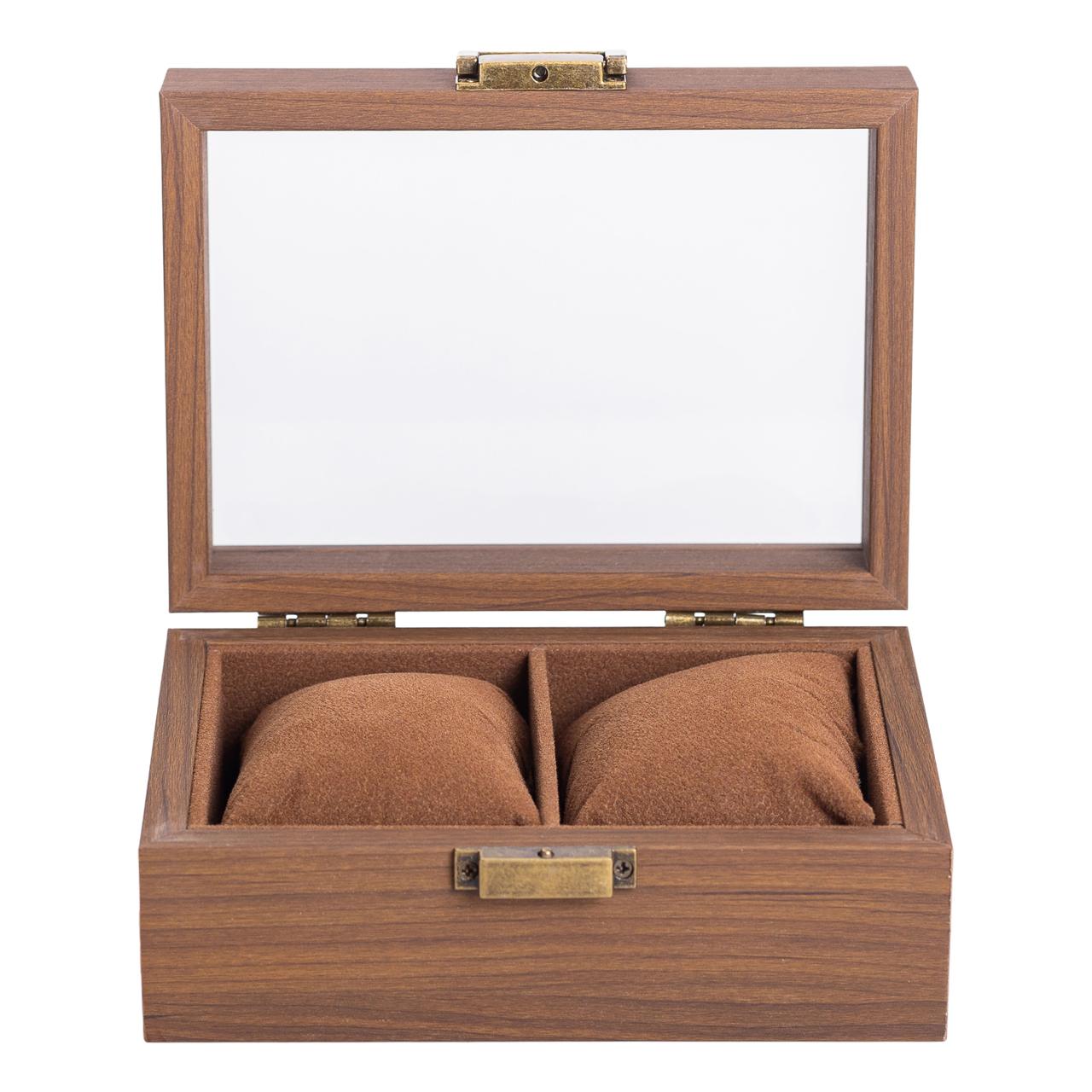Дерев'яна скринька для наручного годинника 16.5×12×7.5 см на 2 відсіки HP-5-10 - Зображення 6