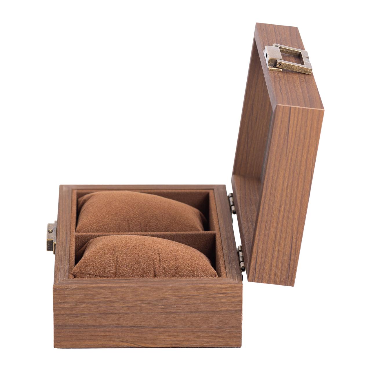 Дерев'яна скринька для наручного годинника 16.5×12×7.5 см на 2 відсіки HP-5-10 - Зображення 1