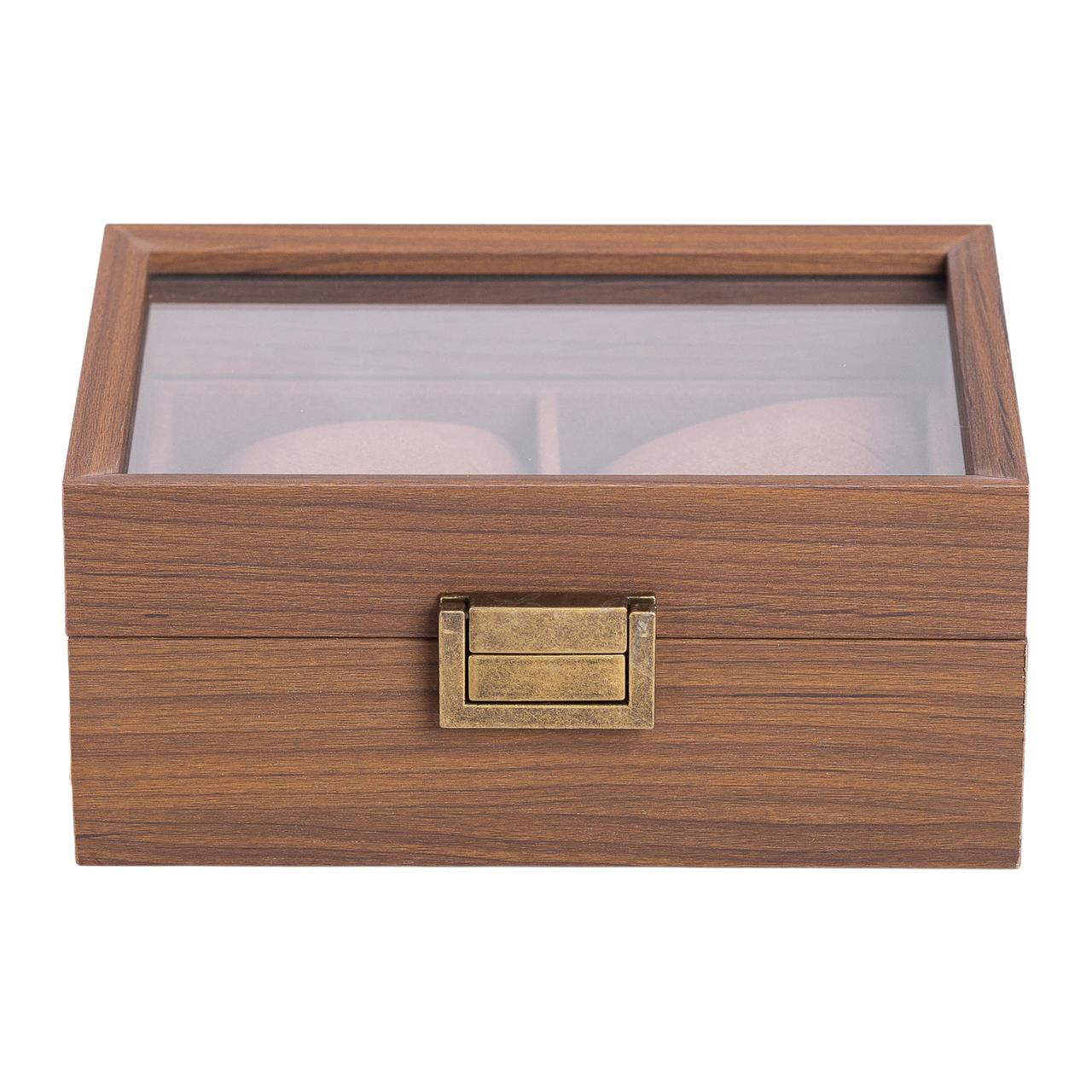 Дерев'яна скринька для наручного годинника 16.5×12×7.5 см на 2 відсіки HP-5-10 - Зображення 2