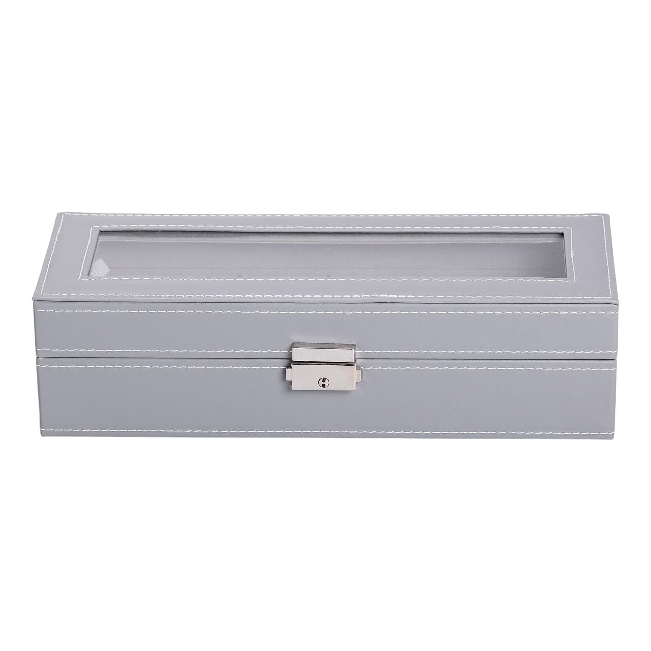 Скринька для наручного годинника 30×11×8 см з еко шкіри на 6 відсіків HP-5-3 - Зображення 2