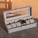 Скринька для наручного годинника 30×11×8 см з еко шкіри на 6 відсіків HP-5-3 - Зображення 6