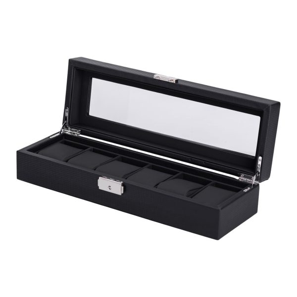 Скринька для наручного годинника 35.5×11.5×8 см дерев'яна на 6 відсіки HP-5-8