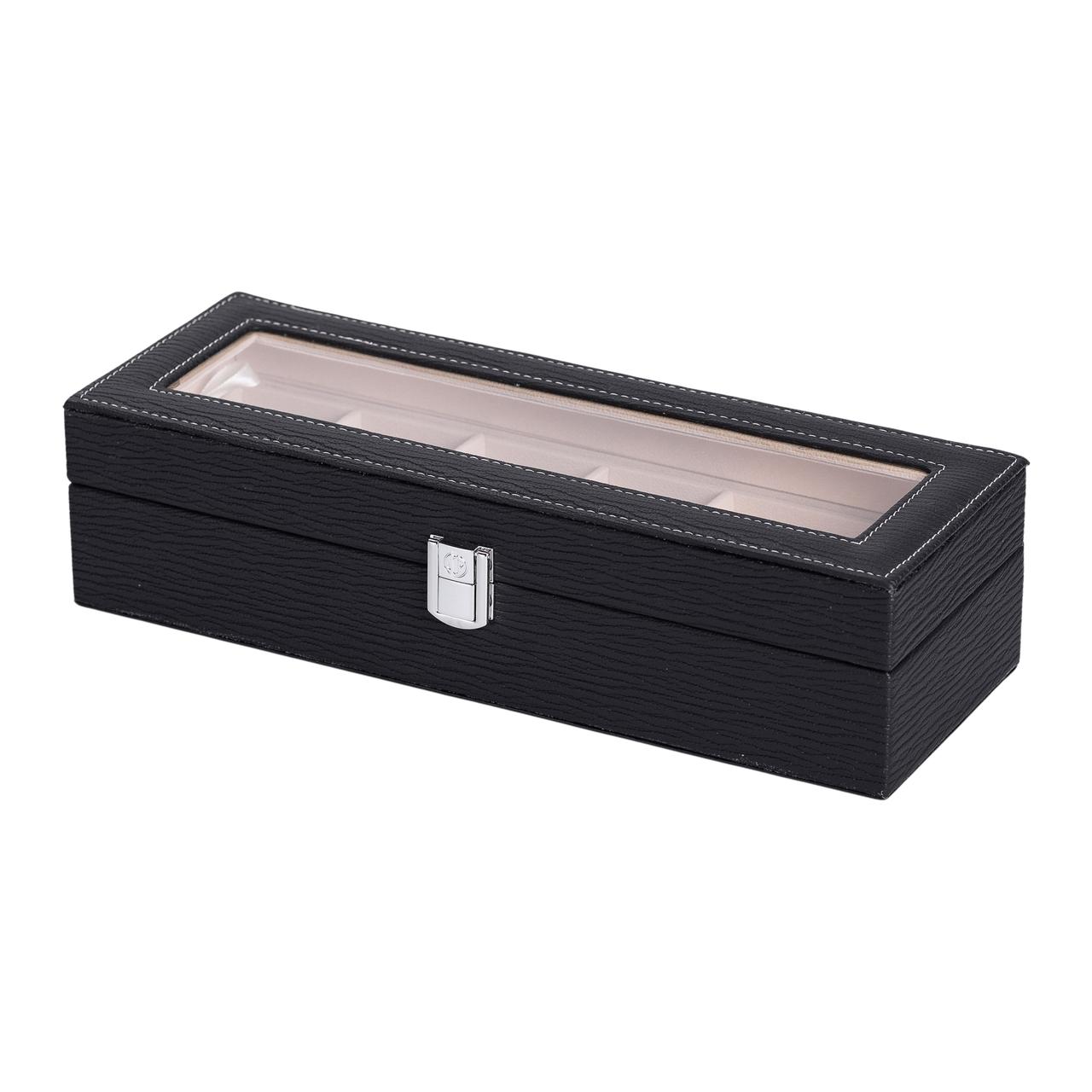 Скринька для прикрас із еко шкіри 31×11×8 см органайзер для ювелірних виробів HP-5-5B - Зображення 1