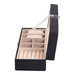 Скринька для прикрас із еко шкіри 31×11×8 см органайзер для ювелірних виробів HP-5-5B - Зображення 5