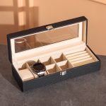 Скринька для прикрас із еко шкіри 31×11×8 см органайзер для ювелірних виробів HP-5-5B - Зображення 6