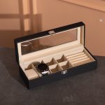Скринька для прикрас із еко шкіри 31×11×8 см органайзер для ювелірних виробів HP-5-5B - Зображення 7
