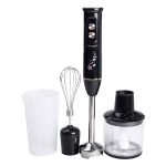 Блендер ручний занурювальний з насадками 4 в 1 600 Вт 2 чаші та вінчик Чорний Sokany SK-02012B - Зображення 3